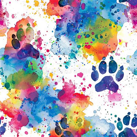 Watercolor Paw Prints Stock Illustrations 6 148 Watercolor Paw Prints