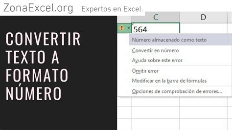 Convertir Texto A Formato Numero Excel Truco Ejemplo Sencillo Simple Curso Excel Youtube