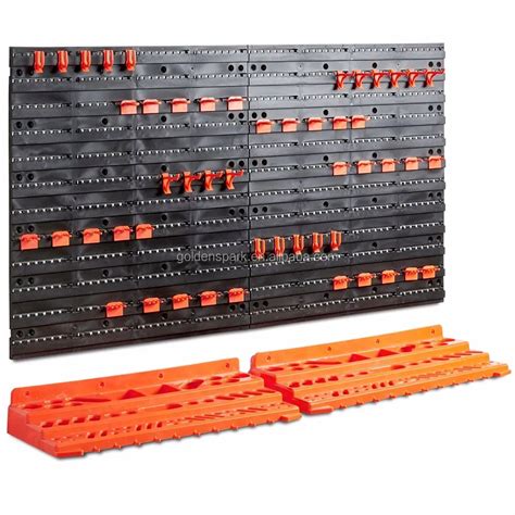 Garage Plastic Tool Organizer Wall Pegboard Panel With Home Shelves 48 Hooks - Buy Garage Wall ...