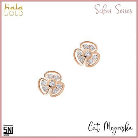 Anting Emas Mula Hala Gold Cut Meyriska Paras Collection 3AZ0372