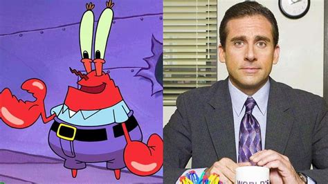 Spongebobs Mr Krabs Fills In For The Offices Michael Scott Nerdist