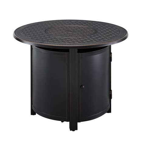 Buy Fire Sense Woodberry Round Lpg Aluminum Lpg Ng Fire Pit Table