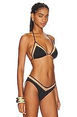 Solid Striped The Iris Bikini Top In Black REVOLVE