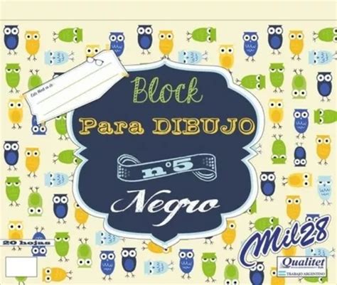 Block Papel Dibujo Negro Mil28 N5 20 Hojas 118grs 22x32cm