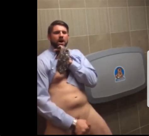 Married Dad Showing Hole In Public Restroom