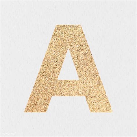 Download premium vector of Glitter capital letter A sticker vector by ...