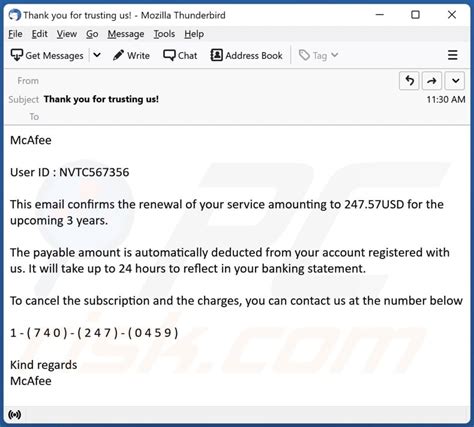 McAfee Subscription Has Expired Email Scam Removal And 59 OFF