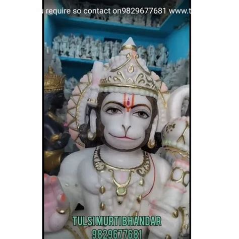 White Marble Hanuman Ji Statue For Worship Size Ft At Rs