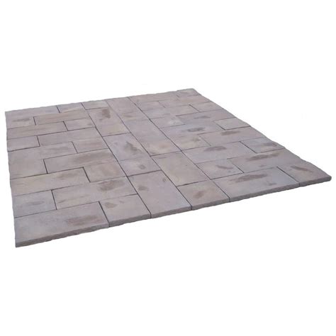 Sq Ft Concrete Rundle Stone Brown Paver Kit Runb The Home Depot