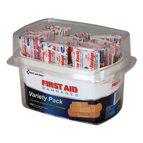 First Aid Bandages, Assorted, 150 Pieces/Kit - SafetyChix