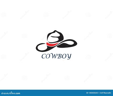 Vector De La Plantilla Del Logotipo Del Sombrero De Vaquero Stock De