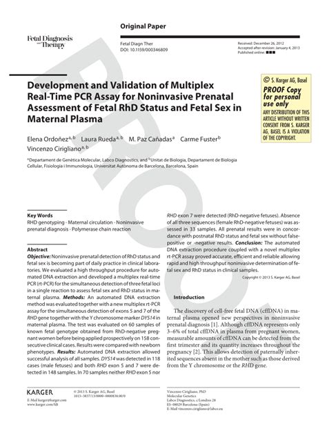 PDF Development And Validation Of Multiplex Real Time PCR Assay For