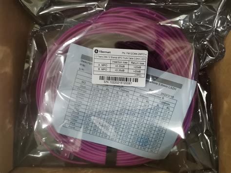 Fibers Om Multimode Strands Mpo Trunk Cable Mm Lszh Riser