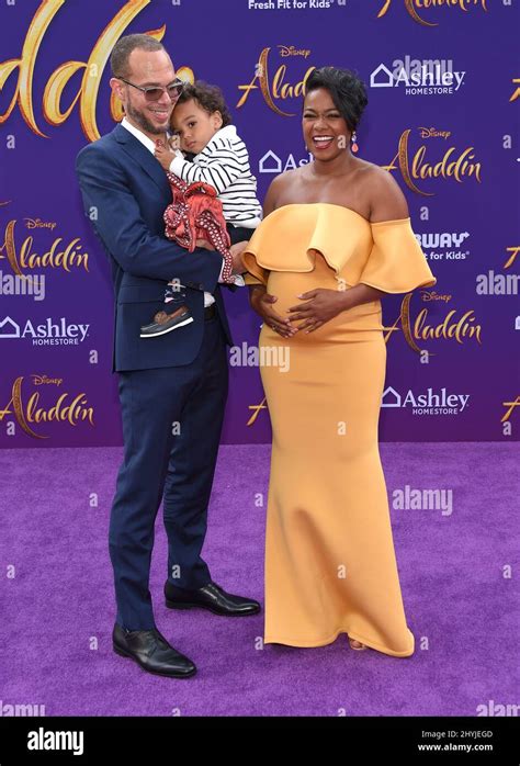 Vaughn Rasberry Edward Rasberry And Tatyana Ali Arriving To The