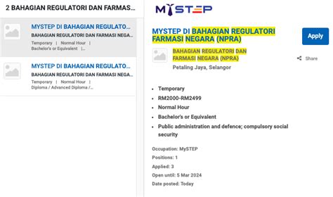 iklan jawatan bahagian regulatori farmasi negara npra jobs hub