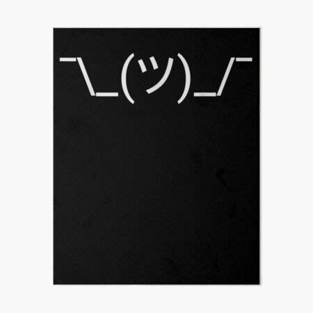 "Shrug Emoticon Shrug Emoji For Ascii Art Lovers Gift " Art Board Print ...