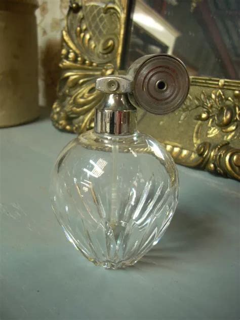 Ancien Vaporisateur Flacon Parfum En Cristal De Baccarat Signe