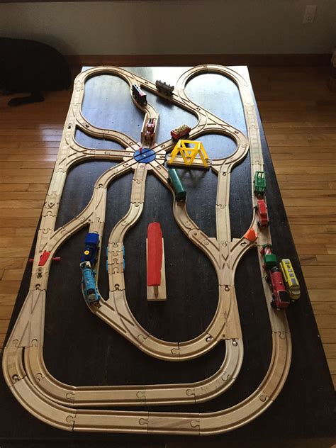 Wooden Train Track Set for Kids