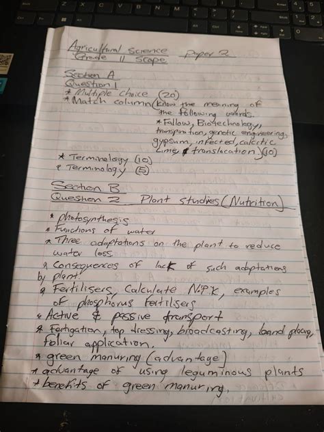 Agricultural Science Grade 11 Paper June