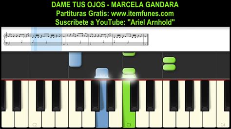 Dame Tus Ojos Marcela Gandara Tutorial Piano Synthesia Descarga