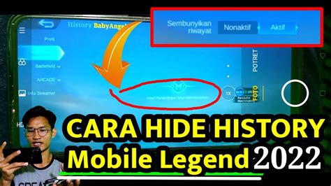 Cara Hide History Mobile Legend Fitur Update Mobile Legend