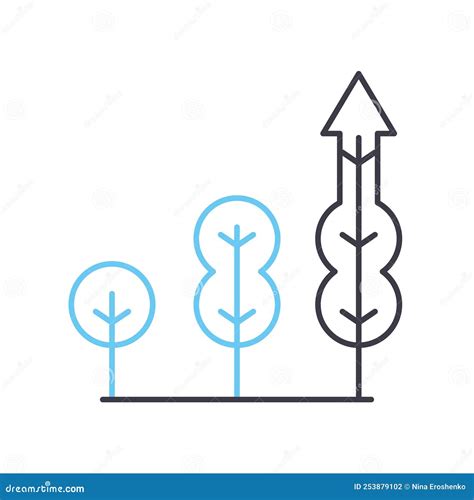 Long-term Investment Line Icon, Outline Symbol, Vector Illustration