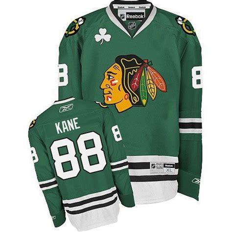 Patrick Kane Green Authentic Jersey - Blackhawks Shop