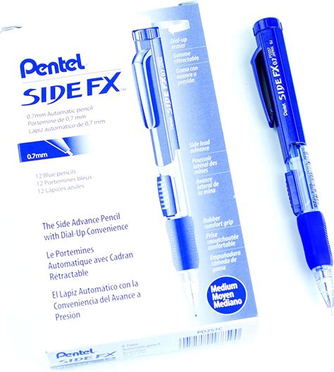 Amazon Pentel Side FX Mechanical Pencil 0 7mm Blue Barrel Box