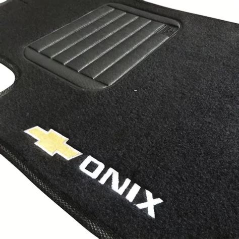 Jogo Tapete Carpete Onix Personalizado Preto Logo Mercadolivre