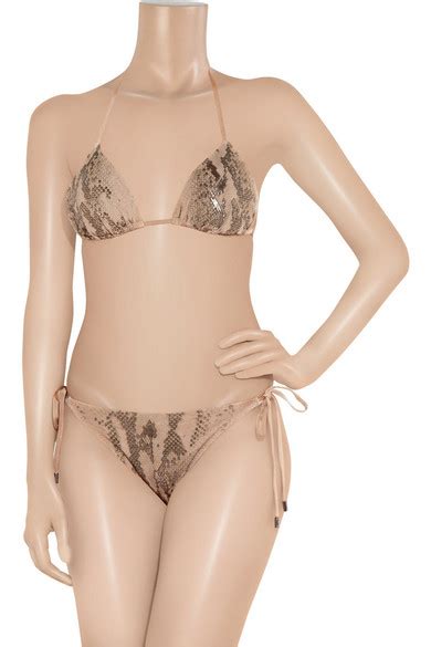 Melissa Odabash Mexico Snake Print Triangle Bikini Net A Porter