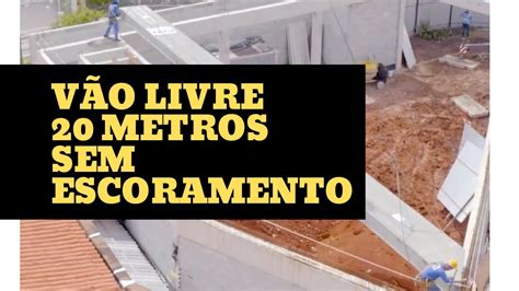 Vão livre de 20 metros sem escoramento Painel Alveolar Protendido