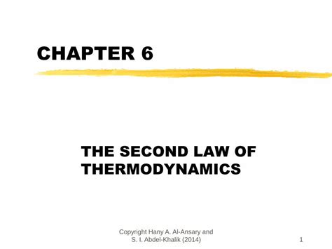 Pdf The Second Law Of Thermodynamics Sa Sites Default Files Chapter 6