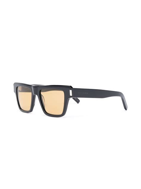 Saint Laurent Sl 469 Square Frame Sunglasses In Black Modesens