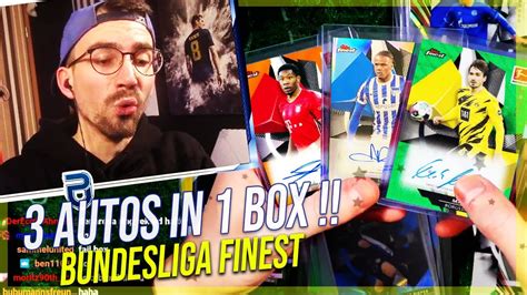 3 AUTOS In 1 BOX Topps BUNDESLIGA FINEST Pack Opening YouTube