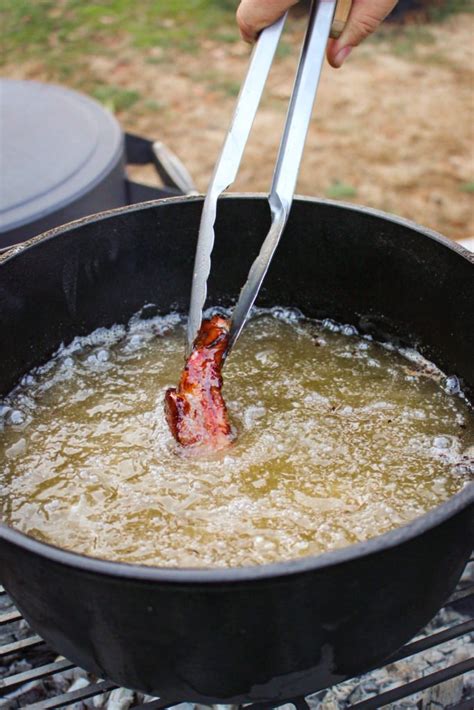 Fried Sticky Ribs Over The Fire Cooking