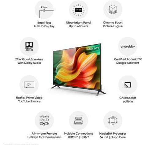 Buy Realme Cm Inch Full Hd Led Smart Android Tv With Google