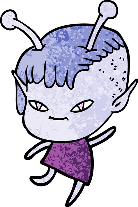 Cute Cartoon Alien Girl 44943156 Png