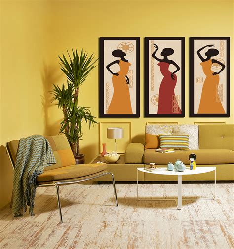 African Girl Art Decor Ethnic Wall Art Set Of 3 Black Woman Etsy