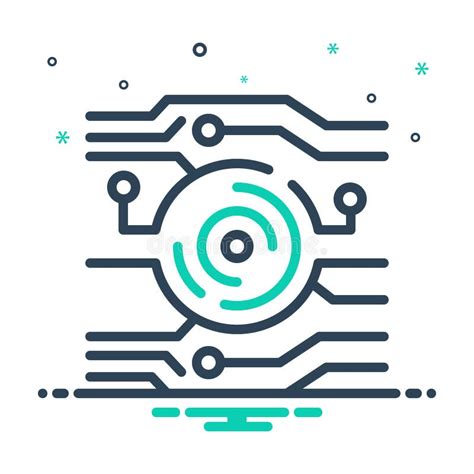 mix icon  tech technology  digitization stock vector