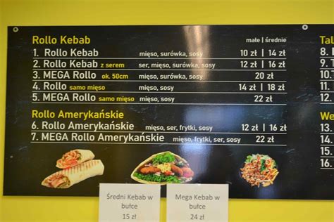 Menu at Azhir Kebab Częstochowa