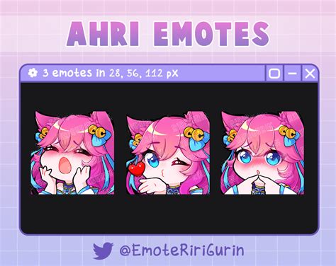 Ahri Spirit Blossom League Of Legends Emote Set Para Twitch Etsy M Xico