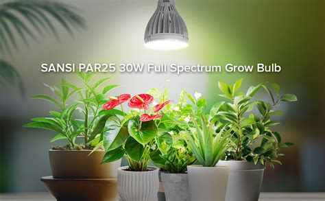 Amazon Sansi W Equivalent Led Grow Light Bulb Par W Full