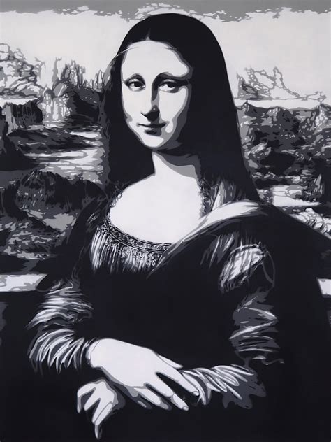 Mona Lisa - Greyscale by Rich Simmons at Box Galleries.