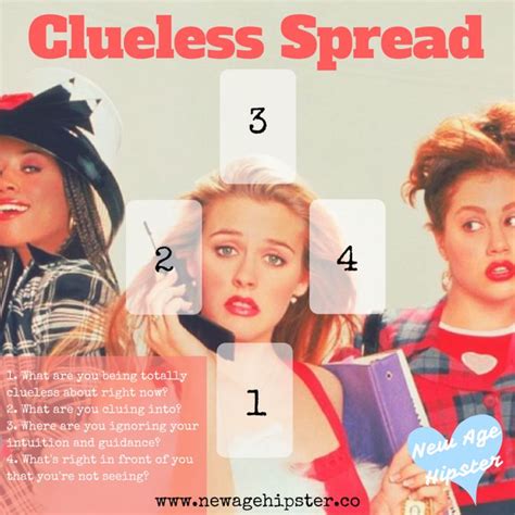 Clueless Tarot Or Oracle Spread New Age Hipster Tarot Spreads