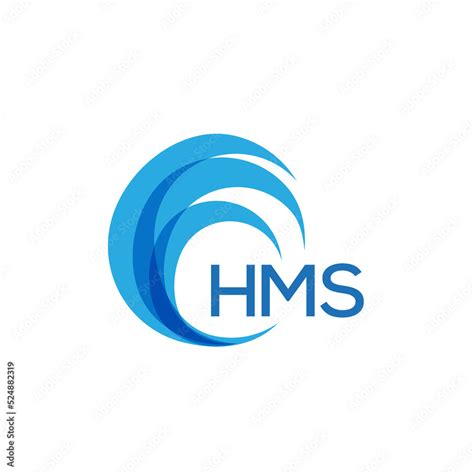 Hms Letter Logo Hms Blue Image On White Background Hms Monogram Logo