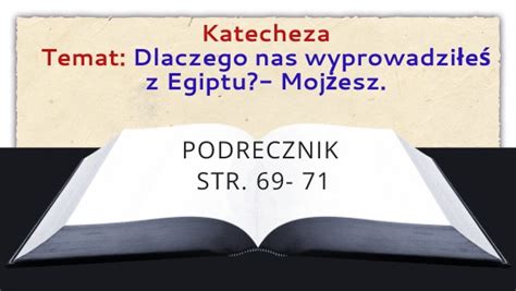 Kl T Dlaczego Nas Wyprowadzi E Z Egiptu Moj Esz