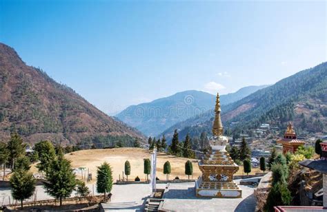 Side View of Dirang Monastery Stock Image - Image of building, village ...