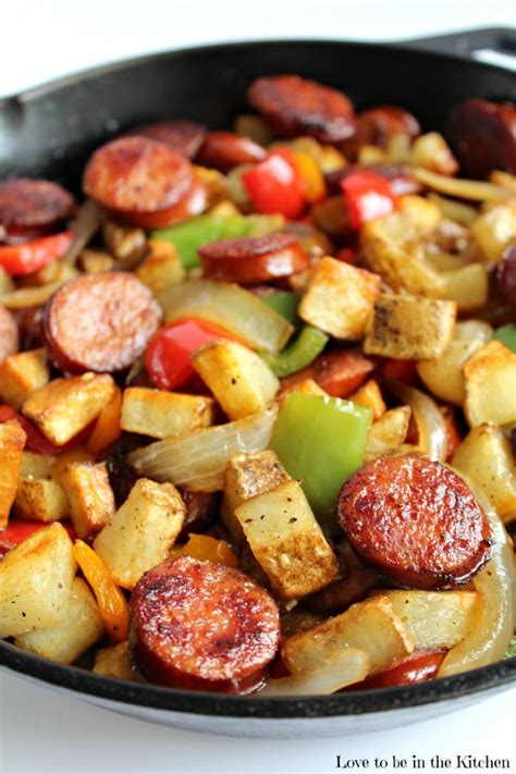 Smoked Sausage Hash Love To Be In The Kitchen