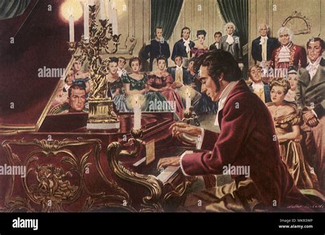 Frederic Francois Chopin at the Piano Stock Photo - Alamy