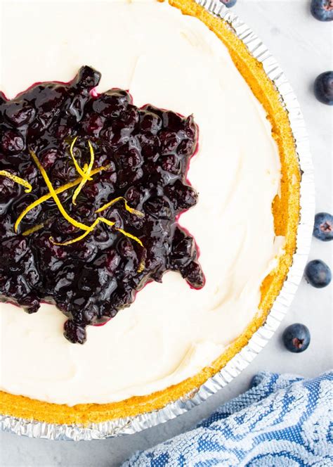 Easy No Bake Lemon Blueberry Cheesecake Recipe No Plate Like Home